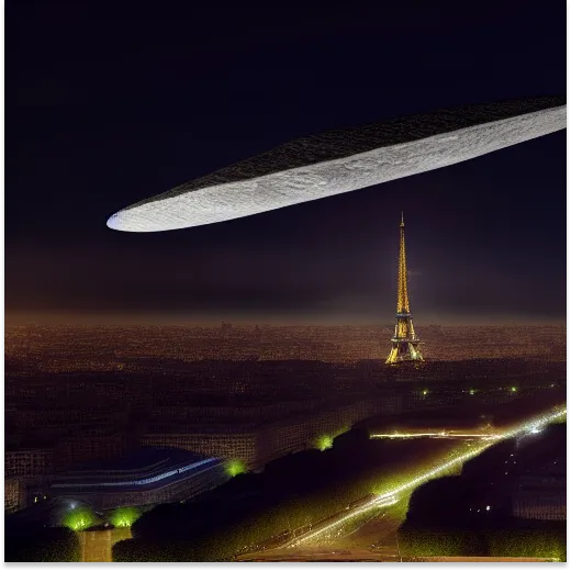Oumuamua over Paris at Midnight, by Mat Dryhurst, via Jacob Horne